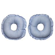Kit 2 Rosquinhas De Amamentação Absorventes Seios Lavável 100% Algodão Tamanho:U;Cor:Azul - imagem 2