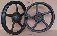 Par de Rodas Liga Leve 5 Palitos Dianteira Tambor YBR/Factor: Estilo e Performance! - imagem 4