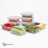 Conjunto com 10 Potes de Vidro 640ml com Tampa Hermética - Ideal para Marmitas e Organização - imagem 4