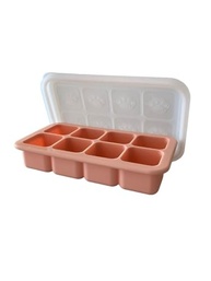 Forma de Silicone para Papinhas de Bebê com Tampa - 8 Cubos 30ml, Livre de BPA, Ideal para Congelar e Introdução Alimentar BLW - imagem 2
