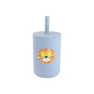 Copo de Silicone com Tampa e Canudo Azul - Seguro, Portátil e Ecológico - imagem 2