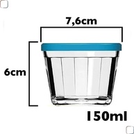 Kit com 12 Potes de Vidro Americano com Tampa Hermeticamente Fechada - 150ml - imagem 3