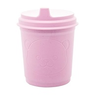 Copo de Bambu com Tampa Baby Bear Rosa 400ml - Eco-friendly e Estiloso - imagem 3