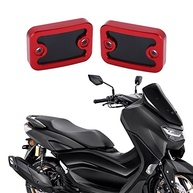 Tampa Reservatório Fluido Freio Dianteiro Alumínio CNC Vermelha para Yamaha NMAX 155/125 (2 Peças) - imagem 4