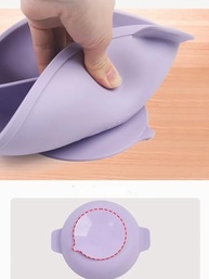 Pratinho com Tampa, Divisória e Ventosa em Silicone para Bebês - Seguro, Prático e Estiloso - imagem 5