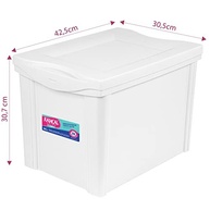Caixa Organizadora Plástica Alta 13,5L - Branca Radical com Tampão Click - imagem 3