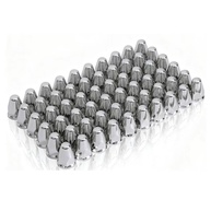 JESONN Tampas de Porca de Roda Cromadas 33mm - Estilo Bala Push-On com Flange (60 Unidades) - imagem 1