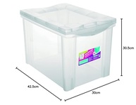 Caixa Organizadora Plástica 30L com Tampas Click - Cor Cristal, Linha Radical - imagem 4