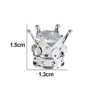 Tampas de Válvula de Pneu Diamante Coroa Prata - Universal para Carros e Motos - imagem 3