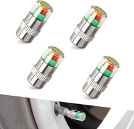 4 Tampas de Válvula Monitor de Pressão de Pneu 2.4 Bar 36PSI - Alerta Visual 3 Cores - imagem 2