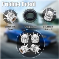 Tampas de Válvula de Pneu Diamante Coroa Prata - Universal para Carros e Motos - imagem 4