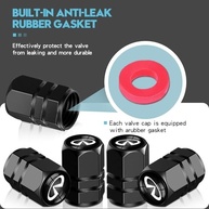 Kit 5 Tampas de Válvula de Pneu Premium em Liga de Alumínio para Infiniti - Estilo e Proteção - imagem 3