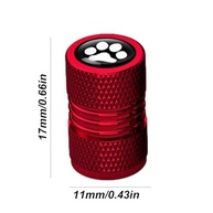 Tampas de Válvula de Pneu em Liga de Alumínio com Formato de Pata de Cachorro - Kit com 4 Peças à Prova de Vazamento - imagem 4