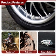 PATIKIL 12 peças de tampas de haste de válvula de pneu, tampa de válvula de roda de carro de 8 mm, tampas de válvula de ar universal, acessórios externos de veículos para carro, bicicleta, motocicleta - imagem 5