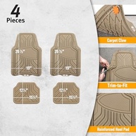 Armor All Tapetes Universais 4 Peças Tan - Proteção Total e Estilo para Seu Veículo - imagem 4