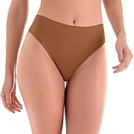 Tanga Cós Largo Sem Costura: Conforto Avelã - imagem 1