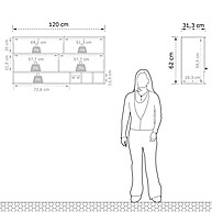 Armário Aéreo 1 Porta Basculante Evolution Plus Tannat/Branco - imagem 2