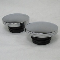 Tampas de Tanque Harley Fat-Bob Cromadas CNC - Alumínio Tarugo 6061 (1982+) - imagem 3