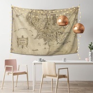 Tapeçaria Mapa da Terra Média - Decore com Estilo Geográfico e Sofisticação - imagem 3