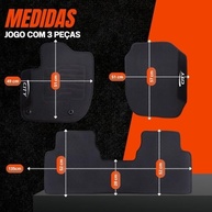 Jogo de Tapete Borracha Automotivo Honda City 2022-2025: Proteção Impermeável com Logo Bordado (3 Peças) - imagem 3