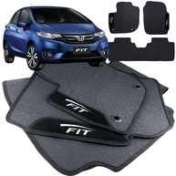 Jogo Tapete Borracha Automotivo Honda Fit 2015-2022 Personalizado 3 Peças Impermeável W8 Acessórios - imagem 1