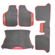 Kit Tapete Borracha Gol G5 G6 G7 G8 3 Peças + Protetor Porta Malas Impermeável Vermelho - imagem 3