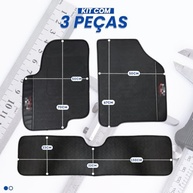 Jogo de Tapetes Automotivos Emborrachados 3 Peças para Kia Soul 2010-2019 - Proteção e Estilo - imagem 3