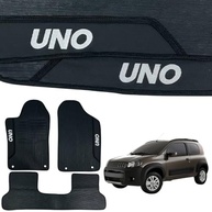 Jogo de Tapetes Automotivos Emborrachados para Fiat Uno Vivace (2011-2016) - 3 Peças com Bordado Exclusivo - imagem 3