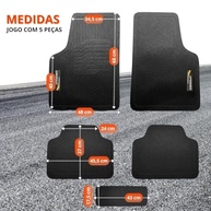 Jogo de Tapetes Borracha Automotivo com Logo Bordado 5 Peças para Chevrolet Cruze (2012-2015) - imagem 5