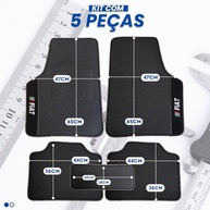 Jogo de Tapetes Automotivos Emborrachados Universal Fiat 5 Peças - Proteção e Estilo - imagem 3