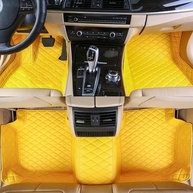 Tapetes Personalizados para Carro: Proteção Total e Estilo Luxuoso - Amarelo - imagem 1
