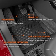 Kit Completo Tapetes Jeep Compass 2017-2023: Porta-malas, Encosto e Chão em TPE Premium - imagem 3
