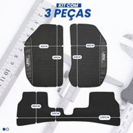 Jogo de Tapetes Automotivos Emborrachados para VW Fox (2003-2013) - 3 Peças Premium - imagem 3