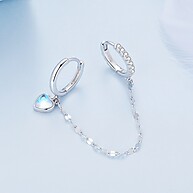 Brinco Bamoer Silver 925 com Moonstone e Tassel - imagem 2