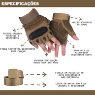 Luva Tática Meio Dedo Premium: Proteção e Performance para Airsoft, Moto e Segurança - imagem 5