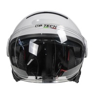 Capacete Moto GP Tech Zoom Branco: Estilo, Segurança e Conforto com Óculos Interno e Queixeira Removível - imagem 3