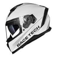 Capacete Race Tech Volt Monocolor Branco Brilhante com Óculos Interno - Segurança e Estilo - imagem 2