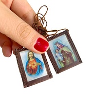 Escapulário Tradicional De Pano Tecido Grande Nossa Senhora Aparecida Nossa Senhora do Carmo 36cm - imagem 3