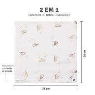 Babador Bandana Soft Bamboo Mami 28x28cm - Tecido Confortável com Fechamento em Botão - imagem 4