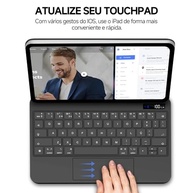 Bettdow Capa com Teclado e trackpad para iPad 10ª Geração 10.9" Polegadas, iPad (A16) 11th Generation 11 Inch 2025; modelos A2696,A2757,A2777,A3354,A3355 e A3356 com Auto Hibernação(preto) - imagem 3