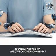 Teclado sem fio Logitech ERGO K860 com Layout de Teclado Dividido, Suporte para Descanso de Pulso, Tecido Resistente a Manchas, Conexão Bluetooth e USB - Compatível com Windows e Mac. - imagem 5