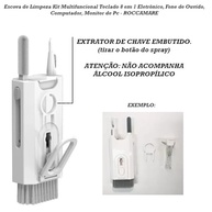 Escova de Limpeza Kit Multifuncional Teclado 8 em 1 Eletrônico, Fone de Ouvido, Teclado, Tela de Computador, Removedor de teclas (cor sortida: branco ou preto) - ROCCAMARE - imagem 3