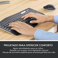 Combo Teclado e Mouse sem fio Logitech MK850 com Teclado com Apoio, USB Unifying ou Bluetooth para até 3 dispositivos e Pilha Inclusa,black - imagem 4
