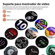 Smartwatch GPS 1.43" AMOLED: Chamadas Bluetooth, 3ATM, 256MB - Estilo e Tecnologia para Ele e Ela (Preto) - imagem 5