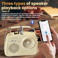 Rádio Retrô Bluetooth AM/FM Portátil: Som Clássico com Tecnologia Moderna - imagem 5