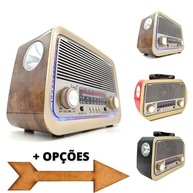 Rádio Retro A3199T: Estilo Vintage com Tecnologia Moderna - Bluetooth, USB, Lanterna e Mais! - imagem 3