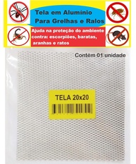 Tela para Ralo Grelha 20x20cm em Alumínio Anti-inseto - Proteção Elegante e Duradoura para Seu Lar - imagem 1