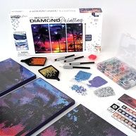 Kit de Pintura com Diamantes em Tela Esticada - Arte 3D com Estoque e Acessórios - imagem 1