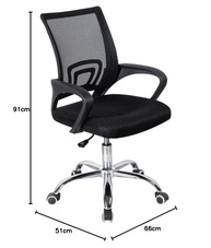 Kit 2 Cadeiras de Escritório Dekor Atendimento com Tela Mesh - Conforto e Ergonomia para Seu Ambiente de Trabalho - imagem 4