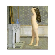 Arte em Tela Balthus - Figura Adolescente em Cornija | Impressão Realista 80x96cm | Decoração Clássica para Casa - imagem 1